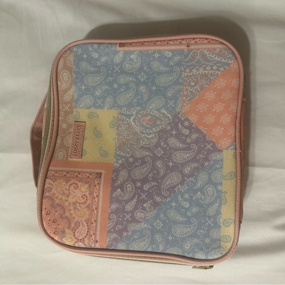 Lucky Brand Purple and Orange Cosmetic Bags with Paisley  Design - Picture 6 of 6